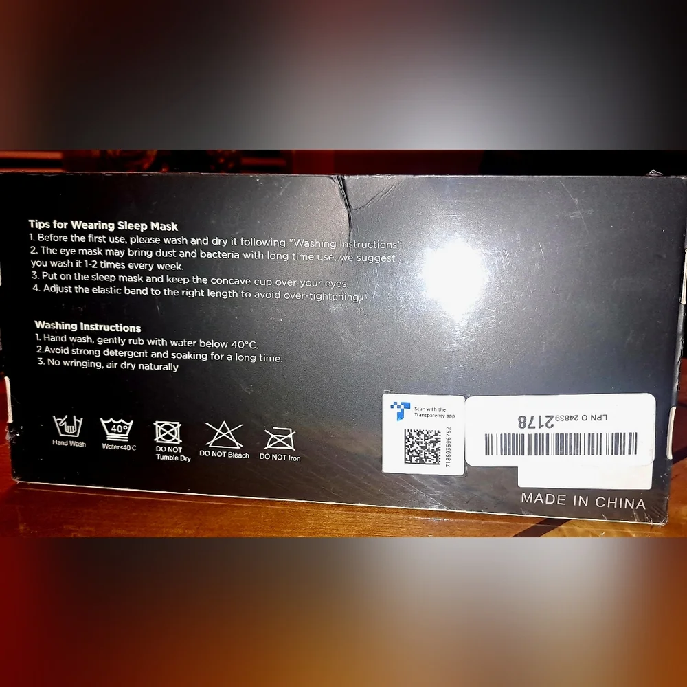 WAOAW Black Sleep Mask